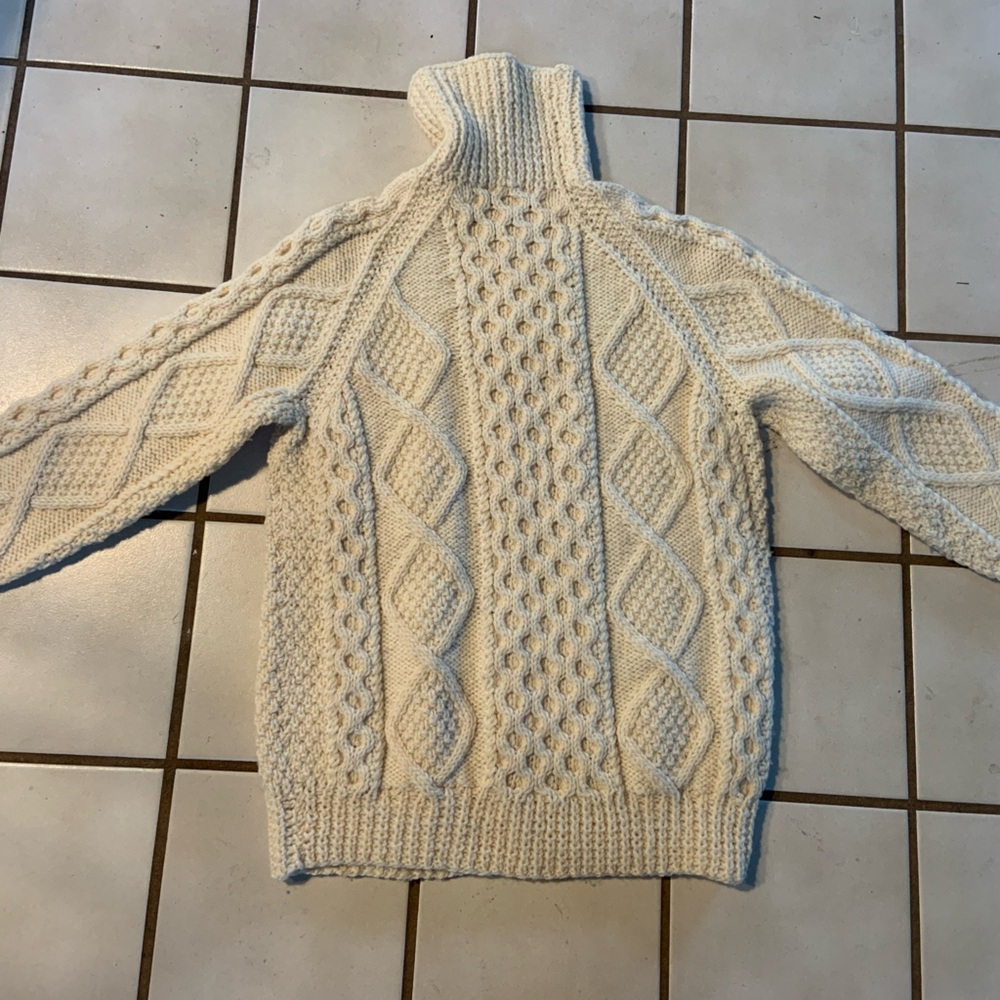 Irish Cable Knit Turtleneck Sweater